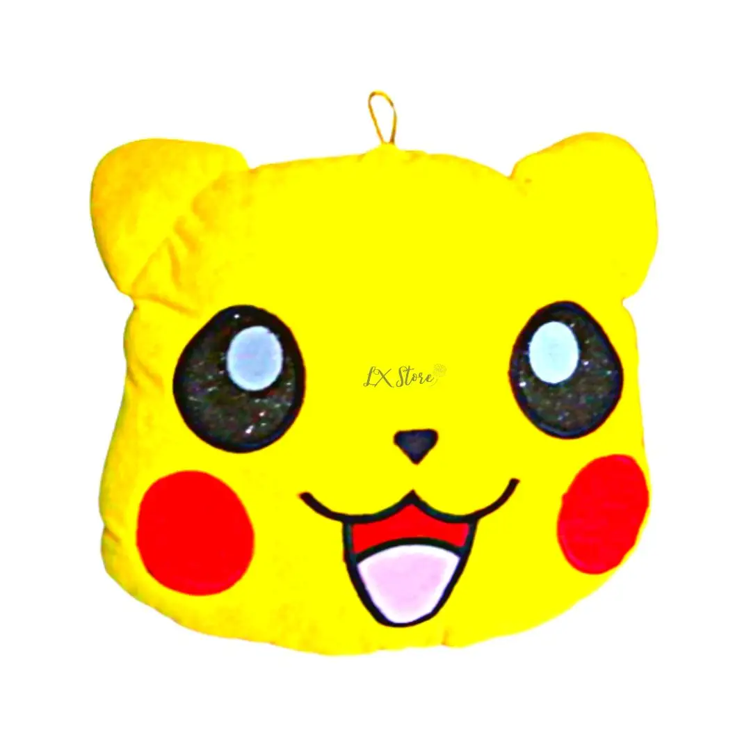 Cojín Almohada Bordados Cara de Pokemón Pikachu