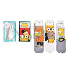 Medias Largas en Caja de Simpsons X3