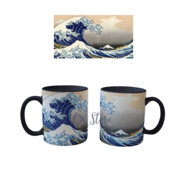 Mug De Arte La Gran OlaNegro