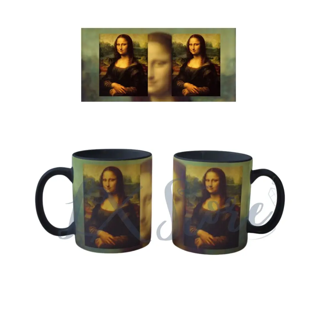 Mug De Arte La Mona Lisa Negro