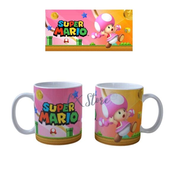 Mug Taza Blanco Toadette Mario Bros (1)