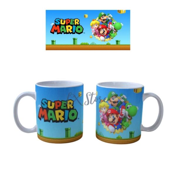 Mug Taza Mario Bros y sus amigos Blanco (1)