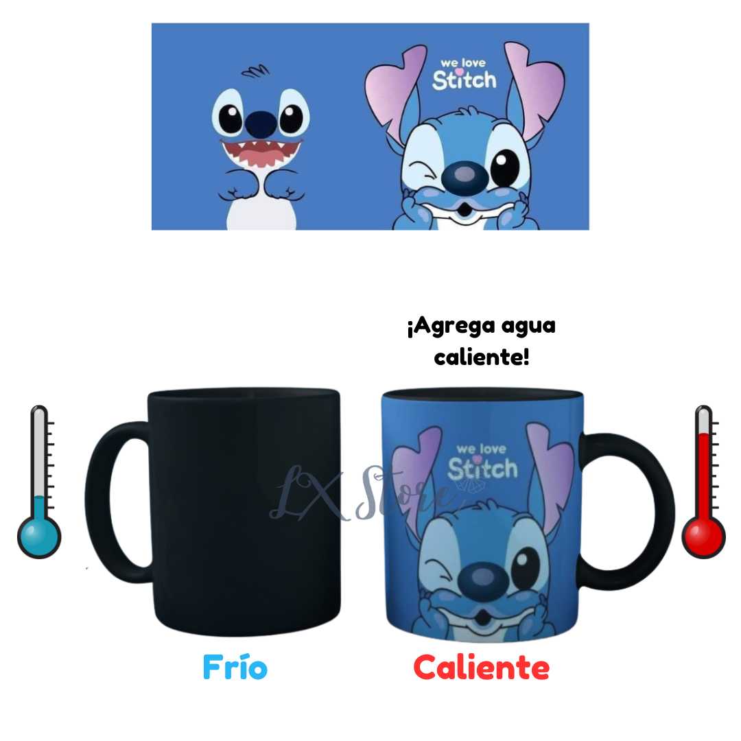 Mug taza vaso de stitch magico