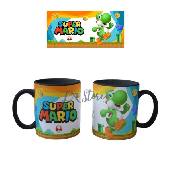 Mug taza Mario Bros Yoshi Negro (1)