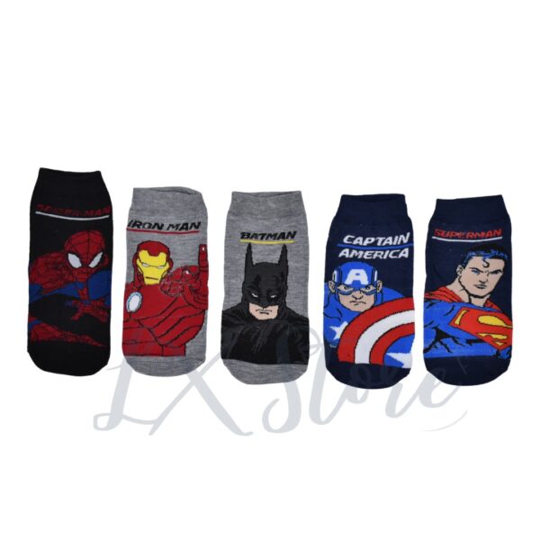 Medias Tobilleras de Superheroes X5