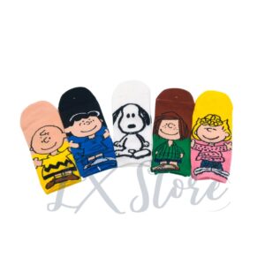 Medias Tobilleras de Snoopy y sus amigos X5 - Modelo 2