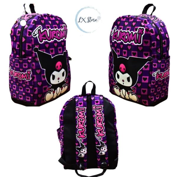 Maletas Morrales de Kuromi Moarada Totalmente estampada - Imagen 2