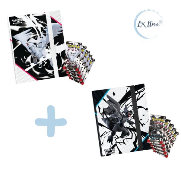 Combo Portafolio Binder de White Flare + Binder de Black Bolt Pokémon TCG Preventa ($299.900)
