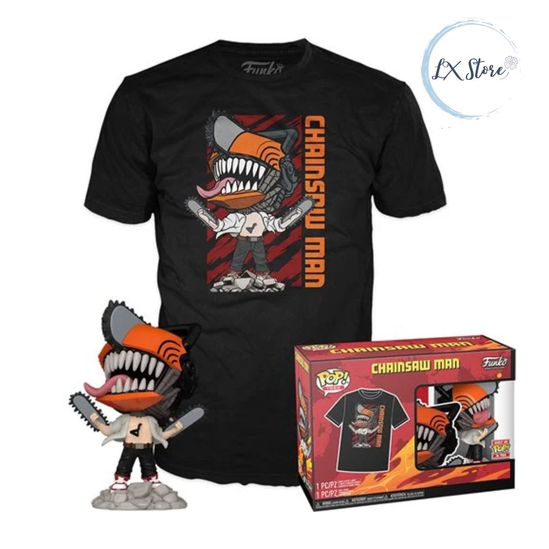 Combro Camiseta + Funko Chainsaw Man #1804 Talla M