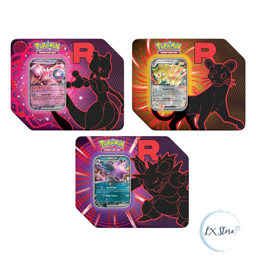 Lata Mini Tin Equipo Rocket con 4 Sobres Español