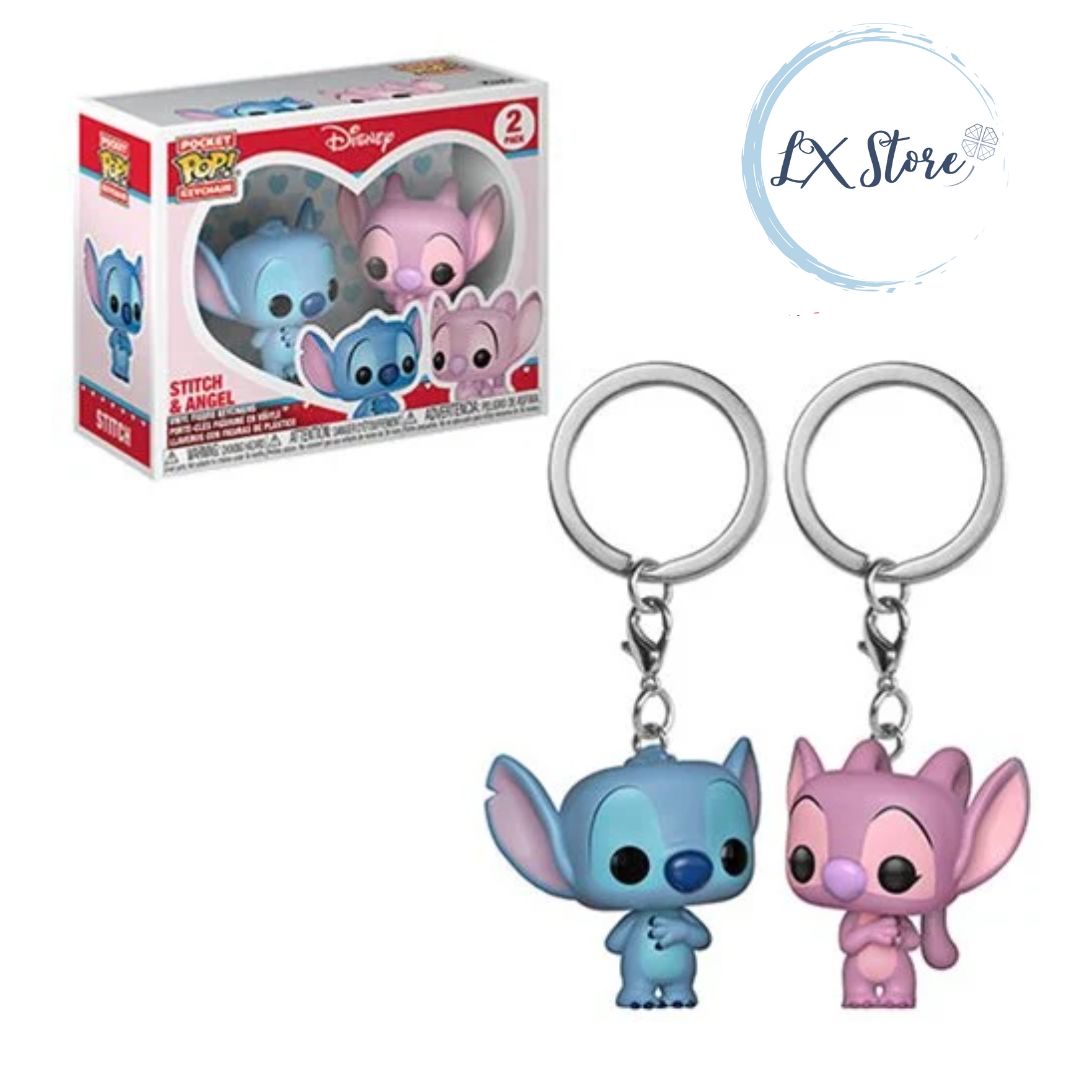 Llavero Funko Stitch y Angel