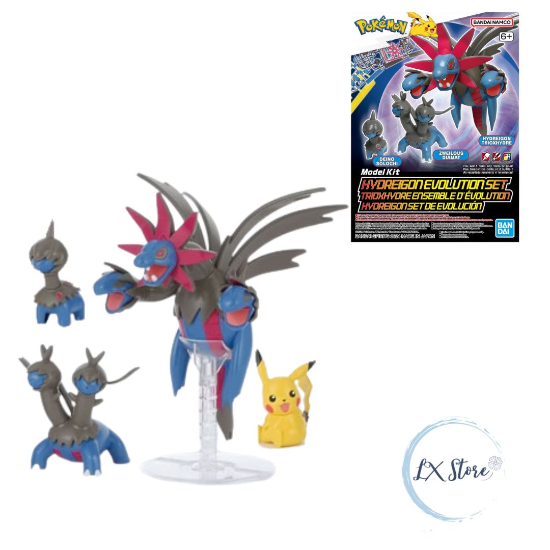 Set Model Kit Pokémon Hydreigon 4 en 1 con Pikachu