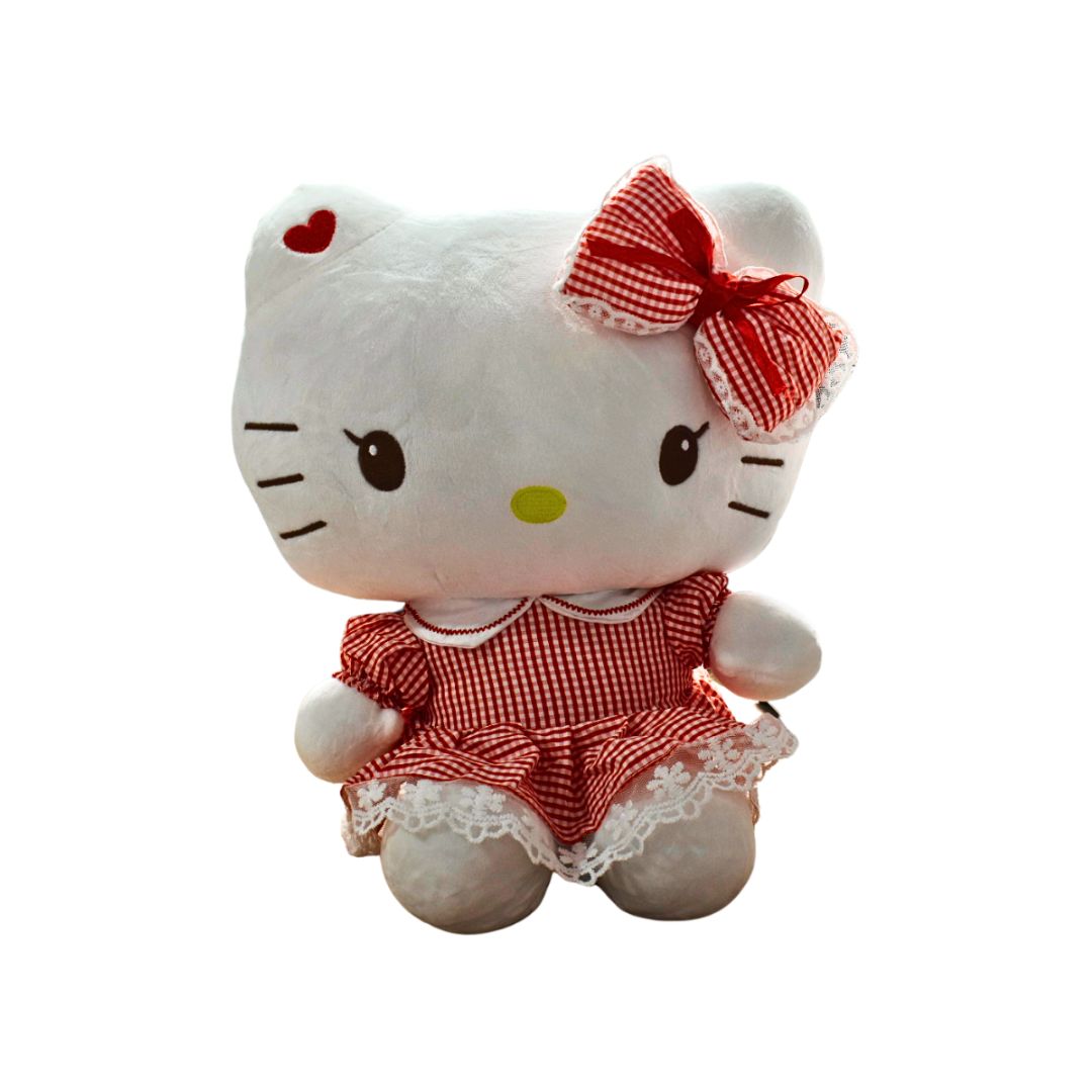 Peluche Hello Kitty 35cm Vestido Rojo