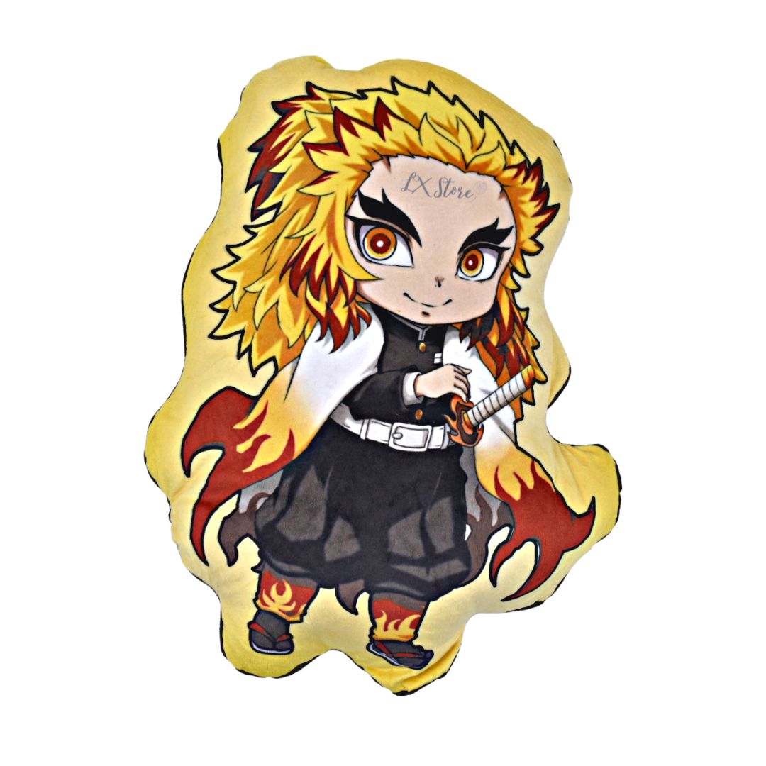 Cojín Almohada Sublimado de Rengoku Pilar del fuego Demon Slayer